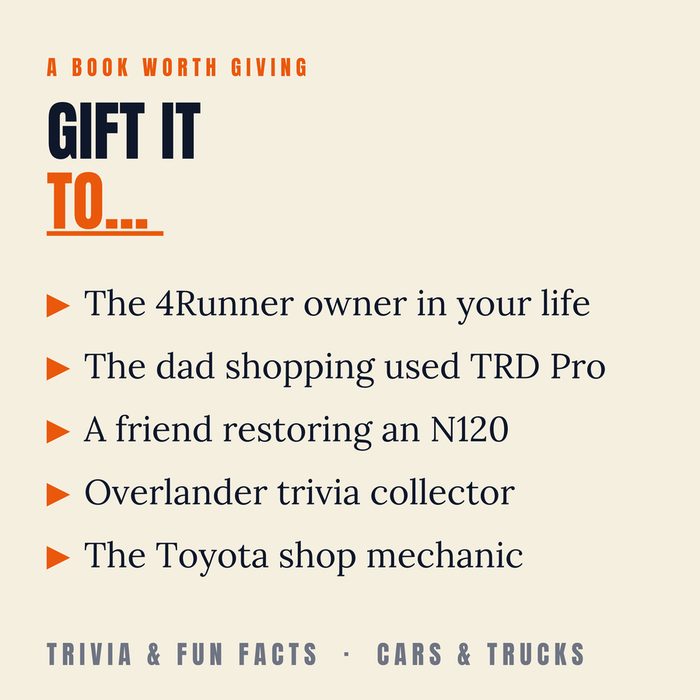 Toyota 4Runner Trivia — a great gift