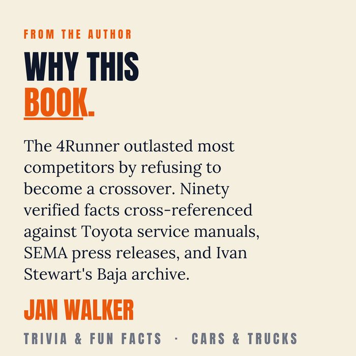 Toyota 4Runner Trivia — about the author