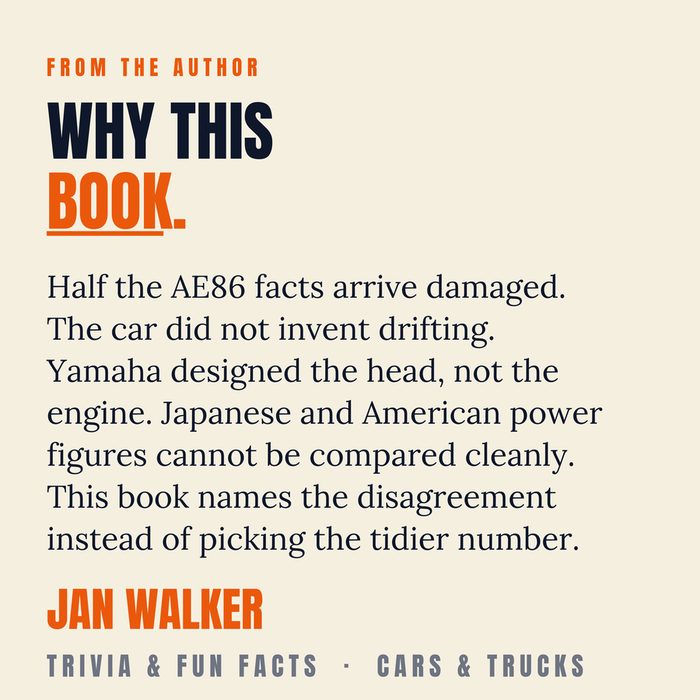 AE86 Trivia — about the author