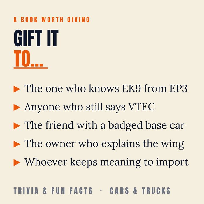 Civic Type R Trivia — a great gift