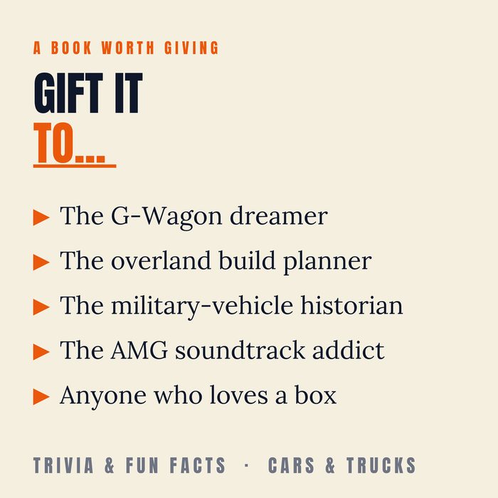 Mercedes G-Wagon Trivia — a great gift