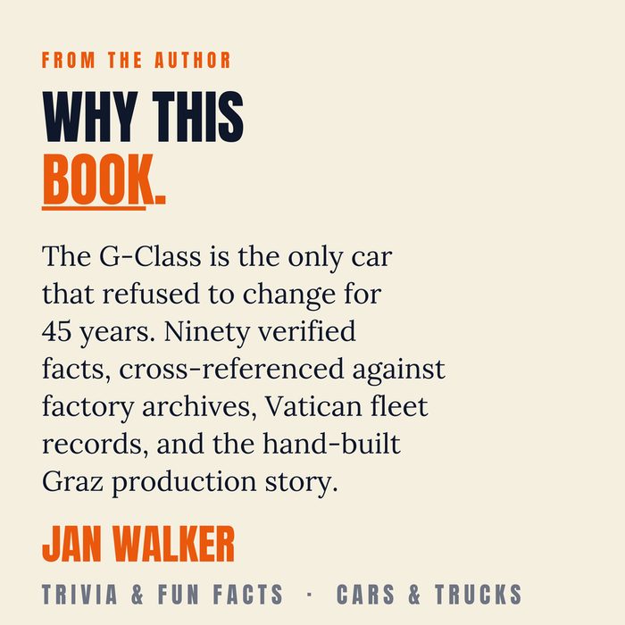 Mercedes G-Wagon Trivia — about the author