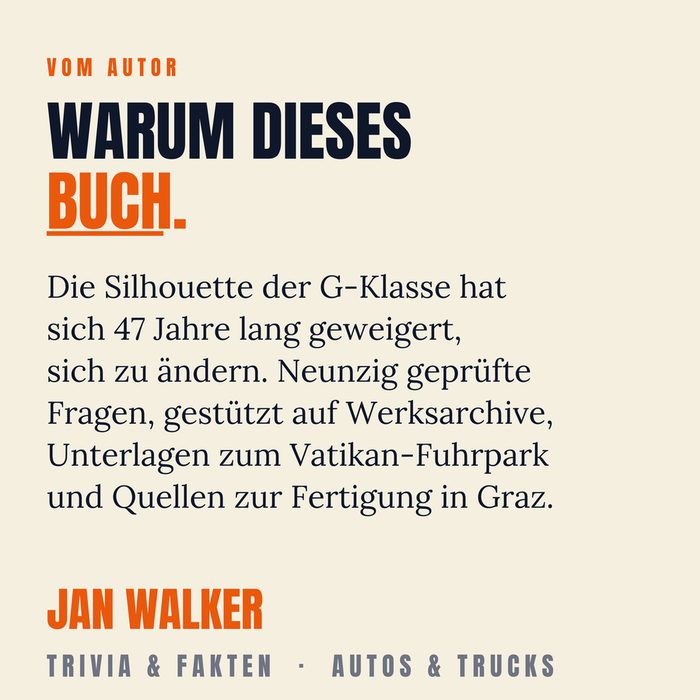 G-Klasse Trivia — vom Autor