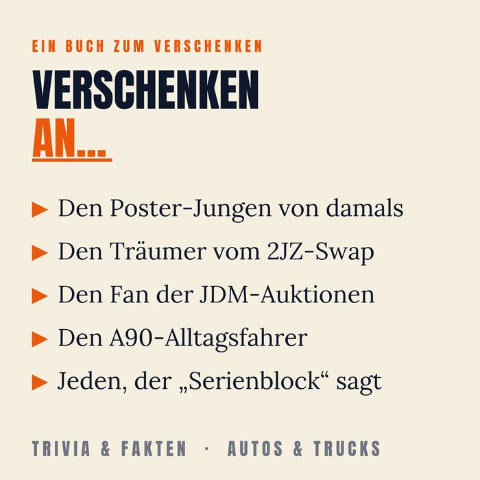 Toyota Supra Trivia — ein Buch zum Verschenken