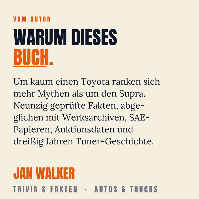 Toyota Supra Trivia — vom Autor