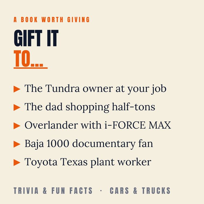 Toyota Tundra Trivia — a great gift