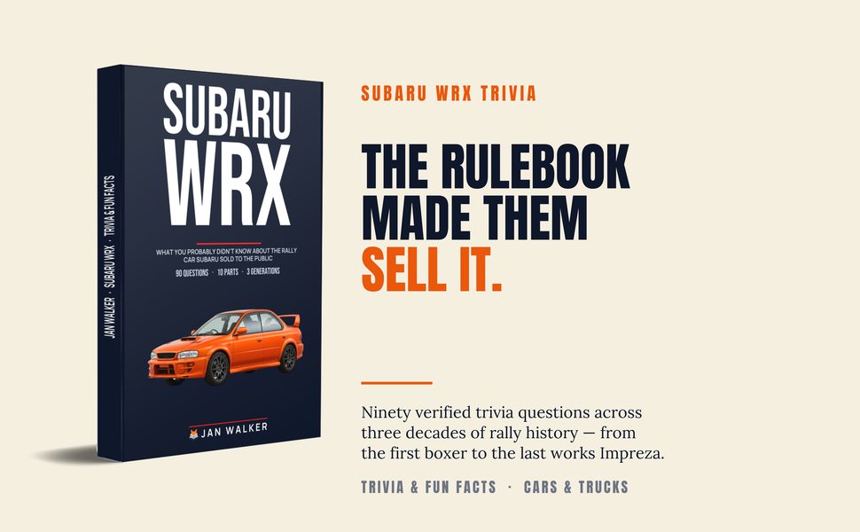 Subaru WRX Trivia — cover and overview